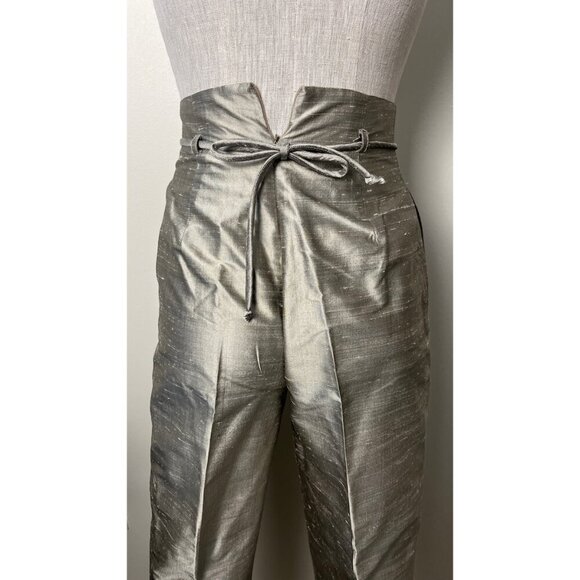 J PETERMAN COMPANY METALLIC SILK PANT TOP SET 2 - Picture 7 of 16